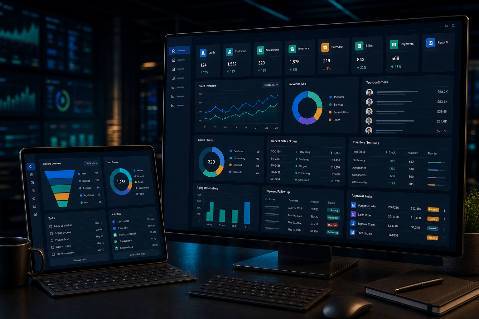 Billing ERP dashboard